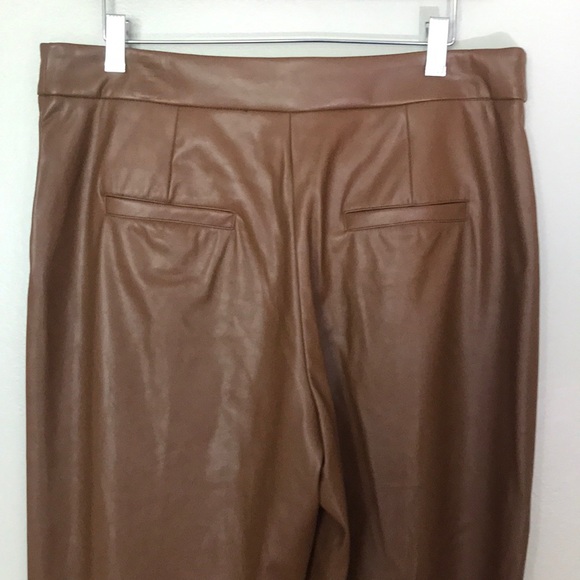 NEW Nine West Pleated Faux Leather Trouser. 18 - Picture 7 of 9